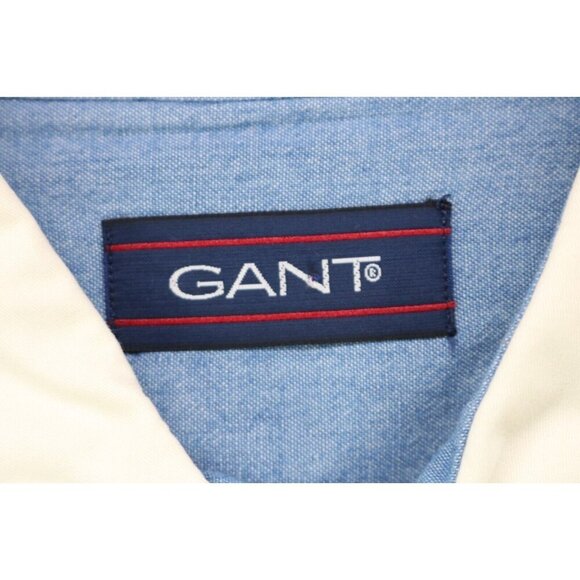 Gant Chelsea Twill Men's Vintage Long Sleeve Button Up Shirt-Size XL-Y2K - Picture 5 of 10